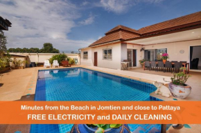 Villa Bos, 5 minutes to the Beach Jomtien, Free electricity